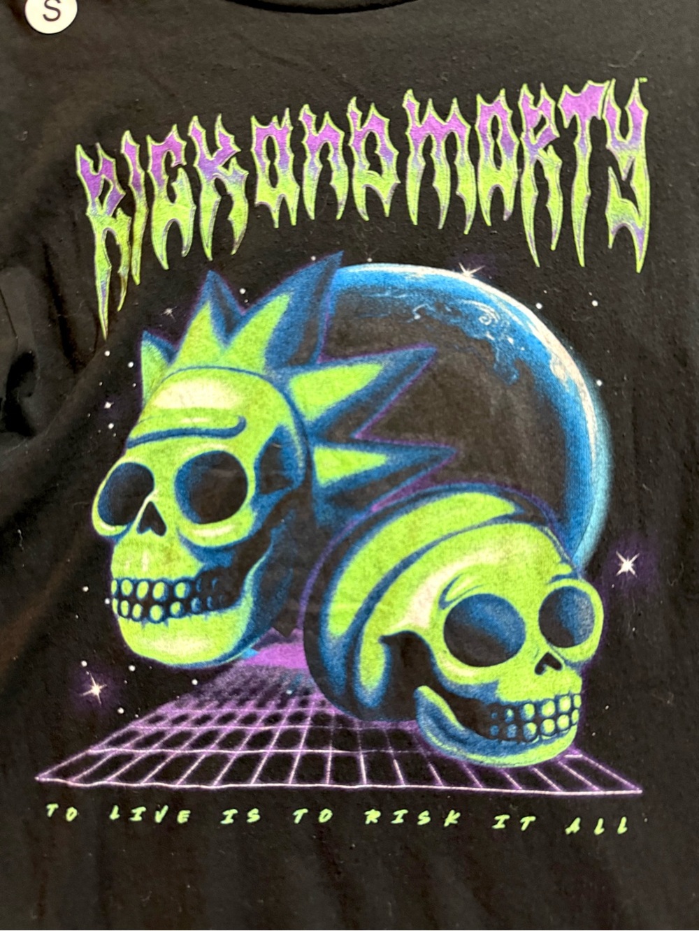 Rick And Morty Skulls T-Shirt Size S